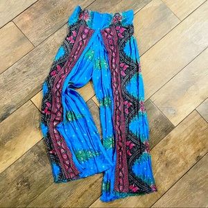 Cotton Indian Yoga/ Meditation Pants Peacock